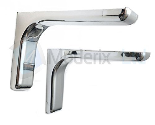 Shelf Support Brackets with Covers 240mm Invisible/Concealed Fixings Chrome by GTV von GTV