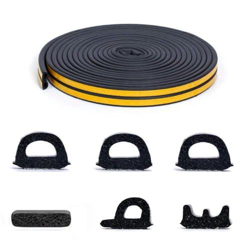 Selbstklebendes Antikollisions-Dichtungsband für Fenster, Gummischaum, schalldichte Türdichtung, Türnaht-Dichtungsband, Schwarz, 20 m, D 9 x 6 mm Selbstklebendes Antikollisions-Dichtungsband für Fenster, Gummischaum, schalldichte Türdichtung, Türnaht-Dichtungsband, Schwarz, 20 m, D 9 x 6 mm von GTYFRD