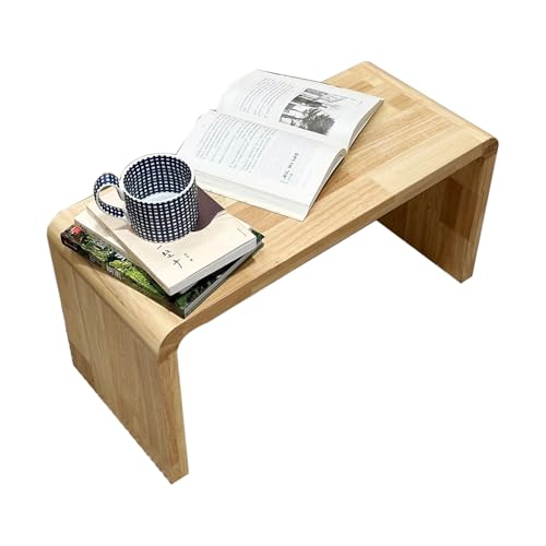 GTYMTTX Beistelltisch U/C-Form, kompakter Sofatisch aus lackierter Eiche, leicht verschiebbar, ideal für Wohnzimmer oder Schlafzimmer 62x35x25 cm von GTYMTTX