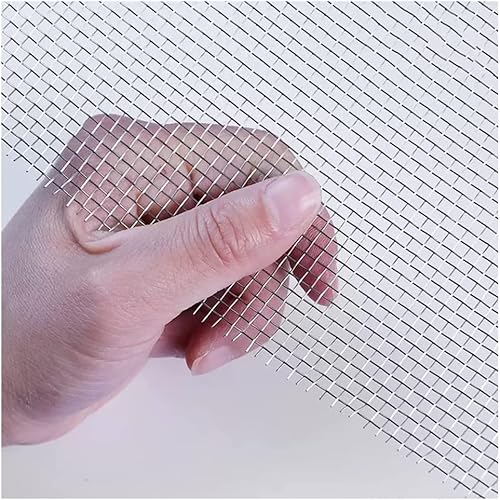 GTYUNZP Drahtgeflecht Fenster Woven Meshes 10 Mesh 18 Mesh 60 Mesh 120 Mesh 300 Mesh Edelstahlgewebe Nagetier Mesh Schädlingsbekämpfungsnetz (Color : 10 Mesh, Size : 1x6m(39x236inch)) von GTYUNZP