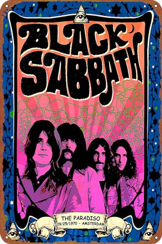 Black Sabbath Musikposter Metall-Blechschild, Retro-Wandschilder für Zuhause, Café, Bar, Pub, Wanddekoration, 20,3 x 30,5 cm Black Sabbath Musikposter Metall-Blechschild, Retro-Wandschilder für Zuhause, Café, Bar, Pub, Wanddekoration, 20,3 x 30,5 cm von GTZAOB