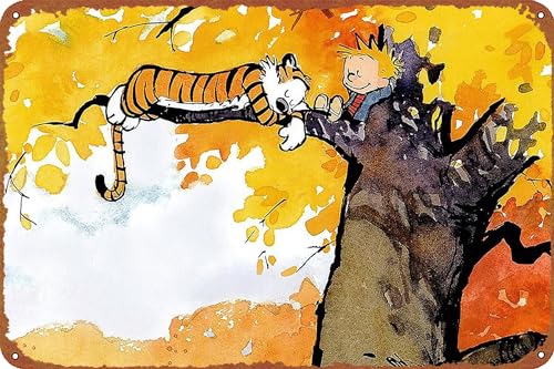 Calvin and Hobbes Cartoon Poster Vintage Look Metallschild für Kinderzimmer Klassenzimmer Zuhause Wanddekoration Kinder Geschenk Calvin and Hobbes Cartoon Poster Vintage Look Metallschild für Kinderzimmer Klassenzimmer Zuhause Wanddekoration Kinder Geschenk von GTZAOB