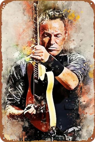 GTZAOB Bruce Springsteen Musikposter Metall Blechschild Retro Wandschilder für Zuhause Cafe Bar Pub Wanddekoration 20,3 x 30,5 cm GTZAOB Bruce Springsteen Musikposter Metall Blechschild Retro Wandschilder für Zuhause Cafe Bar Pub Wanddekoration 20,3 x 30,5 cm von GTZAOB