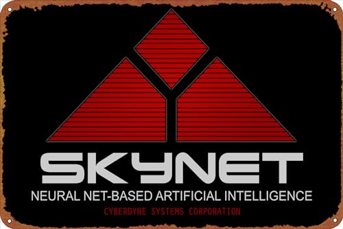 GTZAOB Cyberdyne Skynet Systems Poster Retro Metallschild Vintage Blechschild für Cafe Bar Home Wanddekoration 30,5 x 20,3 cm von GTZAOB
