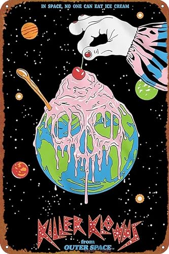 Killer Klowns from Outer Space Filmposter Retro Metallschild Vintage Blechschild für Cafe Bar Home Wanddekoration 30,5 x 20,3 cm von GTZAOB