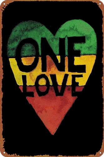 One Love Music Rasta Reggae Herz Peace Roots Poster Retro Metallschild Vintage Blechschild für Cafe Bar Home Wanddekoration 30,5 x 20,3 cm One Love Music Rasta Reggae Herz Peace Roots Poster Retro Metallschild Vintage Blechschild für Cafe Bar Home Wanddekoration 30,5 x 20,3 cm von GTZAOB