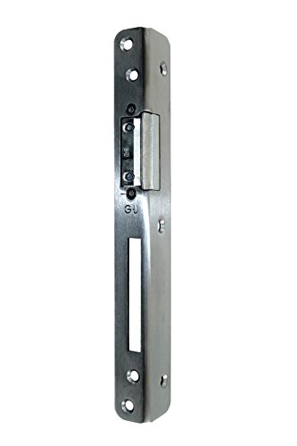 GU BKS Secury Sicherheits Haustür Schließblech Edelstahl 250x30x25x3mm mit AT-Stück verstellbar DIN Links von GU Schließplatten & Schließbleche
