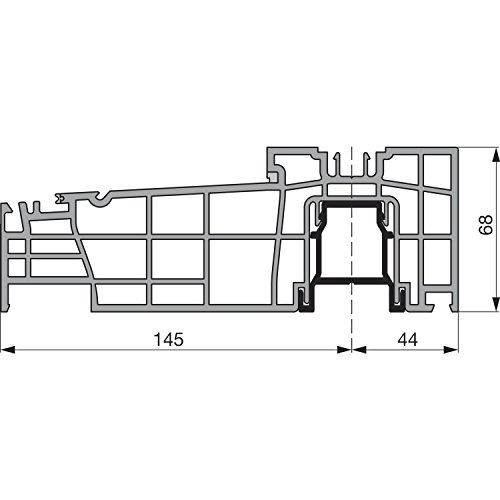 GU Thermostep 204 Grundkörper Bodenschwelle, L=3500 mm, Alu silber eloxiert von GU