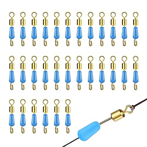 50 Stück Rollende Angelwirbel, Anti Tangle Boom, Angel Wirbel fur Fischköder Wirbel Angelzubehör Wirbel, Angel Zubehör Anti Tangl Boom mit Wirbel Anti Tangle Tube Tangle Boom Angeln von GUAHKUN