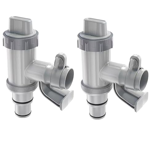 Absperrhahn Für Pools, Pool Schlauchadapter, Kolbenventile Für Aufstellschwimmbecken, Pool Absperrhahn, Pool Wartungs Zubehör Für Oberirdische Pool Und Poolpumpe Wartung (2PCS) von GUAHKUN