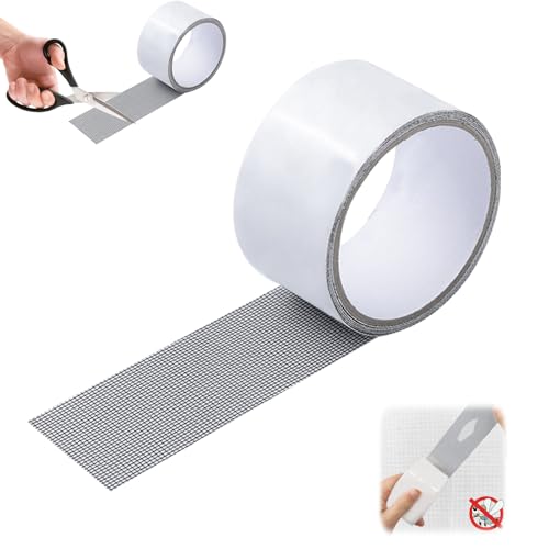 Fliegengitter Reparatur Set,2M Fliegengitter Fenster Reparatur,Insektenschutz Fliegengitter Reparatur Klebeband,Net Mesh Screen Repair Tape,Verhindern Moskitos Insekten (Schwarz x5) von GUAHKUN