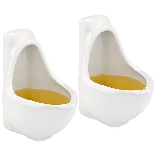 GUAHKUN 2/4 Stücke Schnapsgläser Urinal, Lustige Geschenke für Erwachsene, Neuartige Toiletten Schnapsgläser, Geburtstag Lustige Scherzgeschenke für Papa Vater Ehemann Freund (2 Stücke) von GUAHKUN