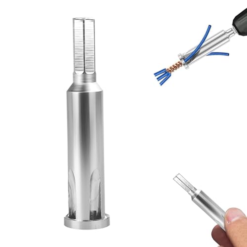 GUAHKUN Automatische Abisolier- Und Verdrahtungszange Kabelgenerator Mit Bohreradapter Für 2.5-4mm² Einzeldraht Elektrokabelinstallationswerkzeug Für Effiziente Kabelverarbeitung von GUAHKUN