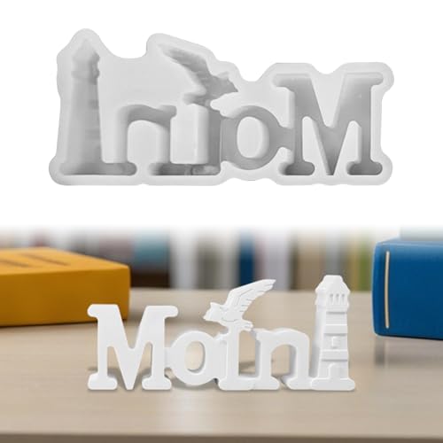 GUAHKUN Gipsformen zum Gießen Silikonform Maritim Anker Leuchtturm DIY Handwerk Zierde Schiffsdekoration Gießformen für Seife Kerzen Deko Home (15.9×7.8×2.2 cm) von GUAHKUN