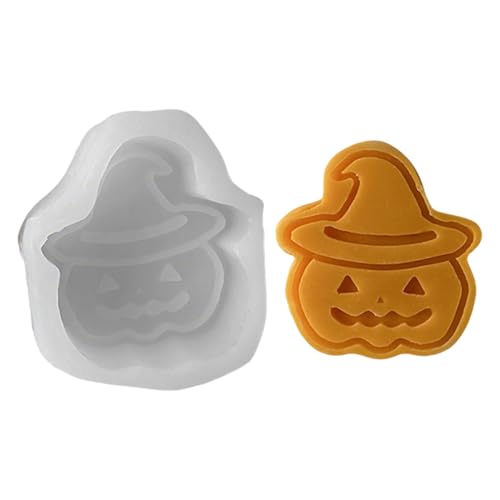 GUAHKUN Halloween Silikonformen Set 4 Größen Für Kerzen Seifen Epoxy Resin Crafting Einfache Entnahme Wiederverwendbare Backformen Für DIY Partyzubehör (C) von GUAHKUN