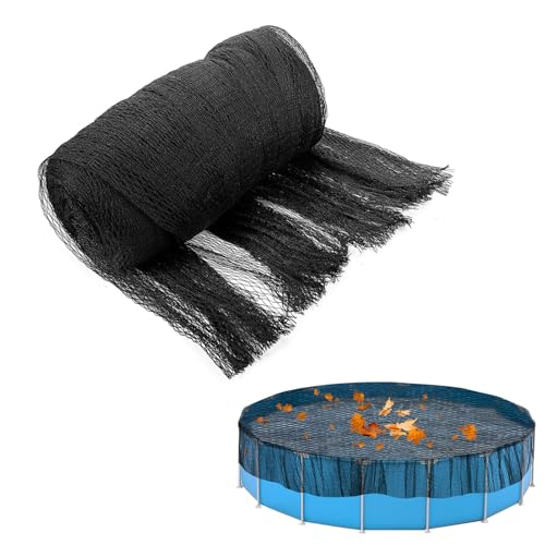 GUAHKUN Pool Laubnetz Abdeckung 4x4M 5x5M 6x6M Winterabdecknetz Mit Metallclips Blätterschutz Für Oberirdische Pools Strapazierfähiges Polyethylen (C) von GUAHKUN