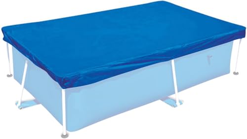 GUAHKUN Rechteckige Poolabdeckung 220x150 cm Wetterfeste wasserdichte Abdeckplane Mit Verstaerkten Raendern UV Schutz Staubschutz Fuer Aufblasbare Pools Inkl Befestigungsseil (220 * 150CM) von GUAHKUN