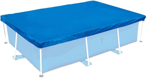 GUAHKUN Rechteckige Poolabdeckung 220x150 cm Wetterfeste wasserdichte Abdeckplane Mit Verstaerkten Raendern UV Schutz Staubschutz Fuer Aufblasbare Pools Inkl Befestigungsseil (260 * 160CM) von GUAHKUN