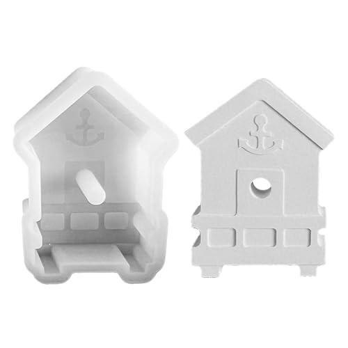 GUAHKUN Silikonformen Maritim 5 Stücke Leuchtturm Anker Hausformen Für DIY Kerzen Gipsformen Gießformen Silikon Bastelset Geschenkidee (B) von GUAHKUN