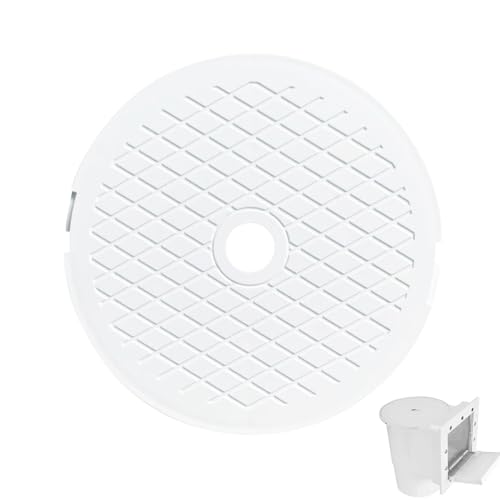 GUAHKUN Skimmer Deckel Abdeckung Durchmesser 19.5 cm Rund Kompatibel Für SPX1096 Pool Skimmer Ersatzplatte Schutzabdeckung UV-Beständig Witterungsfest von GUAHKUN