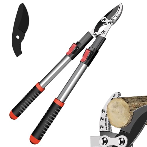 GUAHKUN Teleskop Astschere SK5 Stahlklinge Aluminiumgriff Verstellbar Für Äste 35-70MM Durchmesser Gartenarbeit Obstbaumschnitt Heckenpflege von GUAHKUN