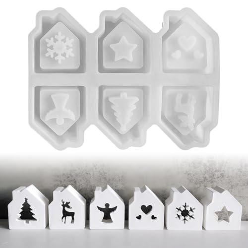 Silikonformen Gießformen Häuser Kerzenformen zum Gießen,6Stück Mini Silikonform Haus Gips Zum Gießen,Gießformen Silikon Gießform Haus Silikonform Weihnachten Giessformen Silikon Gießform Hausform (M) Silikonformen Gießformen Häuser Kerzenformen zum Gießen,6Stück Mini Silikonform Haus Gips Zum Gießen,Gießformen Silikon Gießform Haus Silikonform Weihnachten Giessformen Silikon Gießform Hausform (M) von GUAHKUN