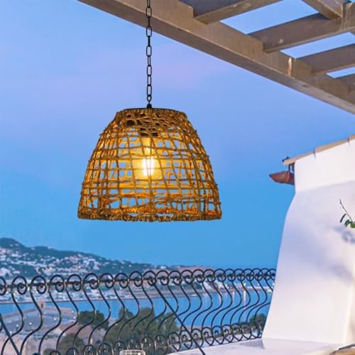 GUANSHAN 1 Packung Solarlampe aus Seegrasgeflecht, Solar-Pendelleuchte, Solar-Garten-Pendelleuchte, Solar-Hängelampe für den Außenbereich, Außen-Hängelampe für Balkon, Garten GUANSHAN 1 Packung Solarlampe aus Seegrasgeflecht, Solar-Pendelleuchte, Solar-Garten-Pendelleuchte, Solar-Hängelampe für den Außenbereich, Außen-Hängelampe für Balkon, Garten von GUANSHAN
