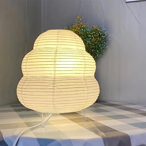 GUANSHAN Papierlaterne Tischlampe Dekorative Tischbeleuchtung Japanisches faltbares Origami-Nachtlicht Nachttischlampe Stimmungslicht für Schlafzimmer, Wohnzimmer, Restaurant von GUANSHAN
