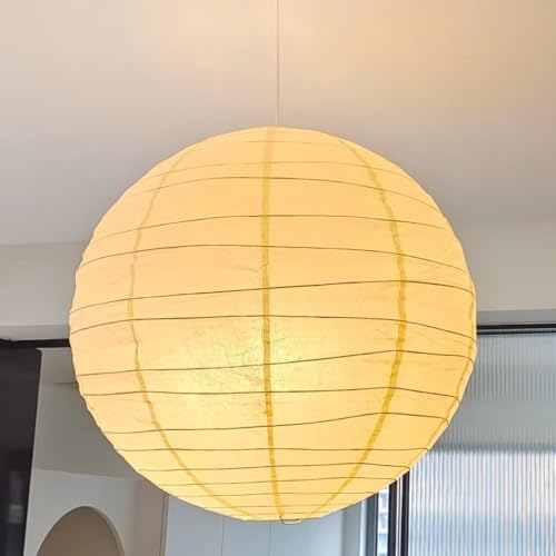 GUANSHAN Weiße Papier Laterne Pendelleuchte Minimalistische Art Papier Hängeleuchte Deckenlampe Dekorative Pendelleuchte Für Schlafzimmer, Wohnzimmer von GUANSHAN