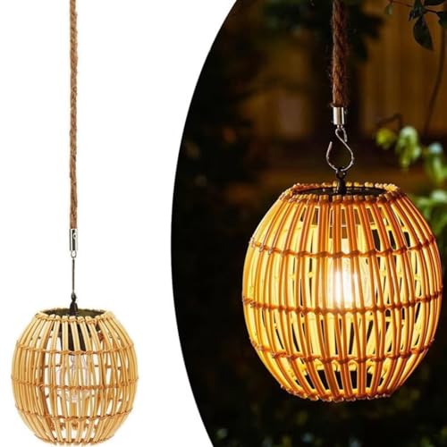 Outdoor Solar Pendent Light Imitation Bamboo Solar Light Atmosphere Lantern Light Solar LightingGarden Landscape Portable Lamp Hanging Light for Lawn, Courtyard von GUANSHAN