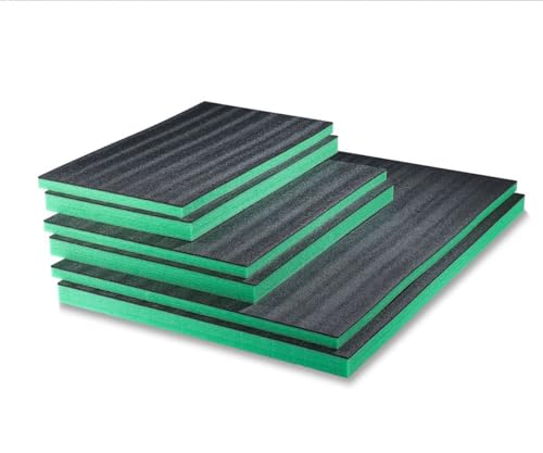 GUARDIQUE Multilayer Schaumstoff 600 x 400 x 30 mm, 1 Stk., Shadow Foam, Schneiden und Abziehen, Anpassbare, Kaizen, Werkzeugeinlage für Werkzeug, Kamera, Werkzeugkoffer, Werkzeugwagen, Grün & Schwarz GUARDIQUE Multilayer Schaumstoff 600 x 400 x 30 mm, 1 Stk., Shadow Foam, Schneiden und Abziehen, Anpassbare, Kaizen, Werkzeugeinlage für Werkzeug, Kamera, Werkzeugkoffer, Werkzeugwagen, Grün & Schwarz von GUARDIQUE