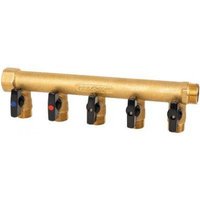 Guareski - Modularer Sanitärverteiler Male Female 20x27 mit Ventilen 5 Abzweigungen 15x21 Male von GUARESKI