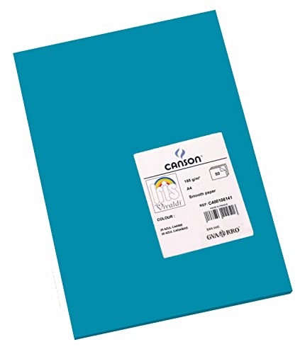 Canson Guarro DIN A4 Karibikblau, 185 g, 50 Blatt von Canson