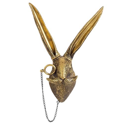 GUASDIE Animal Head Wall Decor Wandskulptur Tier In Harz füR Wohnzimmer Schlafzimmer KüChe Geschenk, Kaninchen von GUASDIE