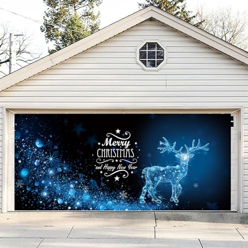 GUASDIE Wanddekoration für Schlafzimmer 6 x 13 Ft Frohe Weihnachten Urlaub Banner Garage Tür Abdeckung Wandbilder Winter Schneemann Santa im Freien Große Türabdeckung Dekoration Indoor Outdoor,A von GUASDIE