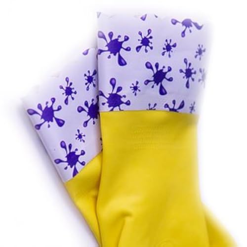 GUBBERLOVES Gummi-Handschuhe für Kinder, gelb, SPLASES XXS 2-5YRS von GUBBERLOVES