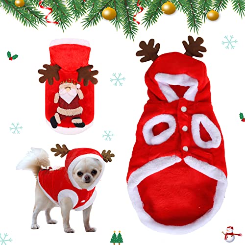 Hundekostüme Weihnachten Elchkostüm, Haustier Weihnachtskostüm, Weihnachten Katzen Kleidung, Haustier-Kleidung, Weihnachten Hundekleidung, Hundekostüm Hunde für Winter Weihnachten Hundebekleidung (L) von GUBOOM