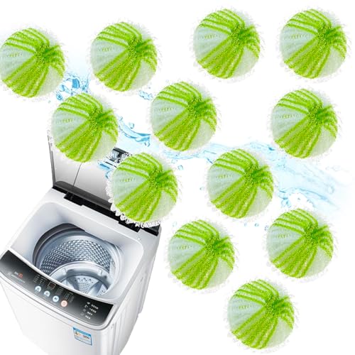Tierhaarentferner Waschmaschine, 6Pcs Wiederverwendbar Fusselbälle Waschmaschine, Fusselkugel Waschmaschine Tierhaare, Hundehaare Waschmaschine (Grün) von GUBOOM