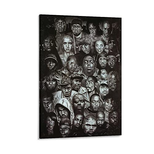 GUCII 90s Hip Hop Poster Leinwand Kunst Poster und Wandkunst Bilddruck Moderne Familienzimmer Dekor Poster 08x12inch(20x30cm) von GUCII