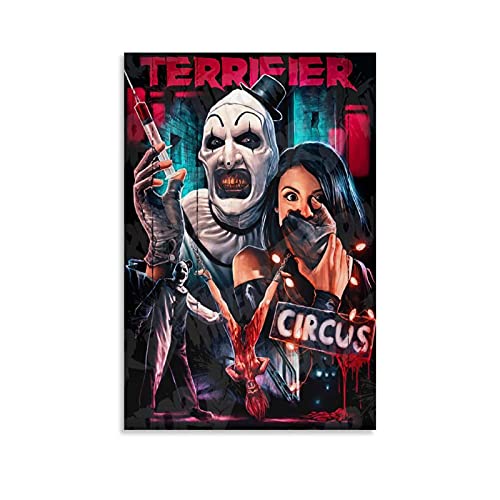 GUCII Camiseta Terrifier Leinwand Kunst Poster und Wandkunst Bilddruck Moderne Familienzimmer Dekor Poster 24x36inch(60x90cm) von GUCII