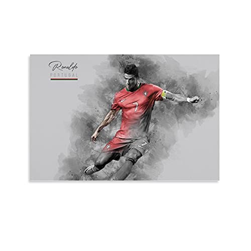 GUCII Cristiano Ronaldo Poster dekorative Malerei Leinwand Wandkunst Wohnzimmer Poster Schlafzimmer Malerei 16x24inch(40x60cm) von GUCII