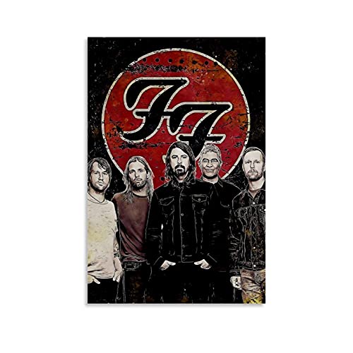 GUCII FOO Fighters Poster dekorative Malerei Leinwand Wandkunst Wohnzimmer Poster Schlafzimmer Malerei 16x24inch(40x60cm) von GUCII