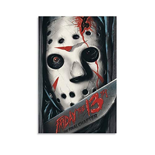 GUCII Friday The 13th Vector Poster dekorative Malerei Leinwand Wandkunst Wohnzimmer Poster Schlafzimmer Malerei 12x18inch(30x45cm) von GUCII