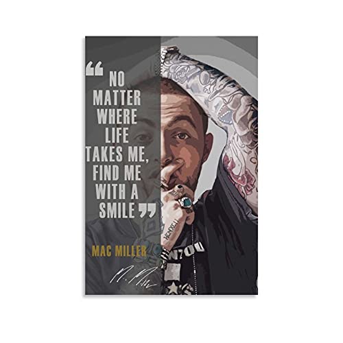 GUCII Mac Miller Poster dekorative Malerei Leinwand Wandkunst Wohnzimmer Poster Schlafzimmer Malerei 24x36inch(60x90cm) von GUCII