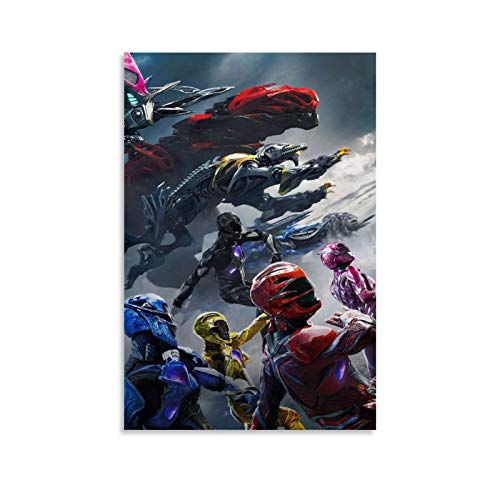 GUCII Power Rangers The Movie Poster dekorative Malerei Leinwand Wandkunst Wohnzimmer Poster Schlafzimmer Malerei 12x18inch(30x45cm) von GUCII