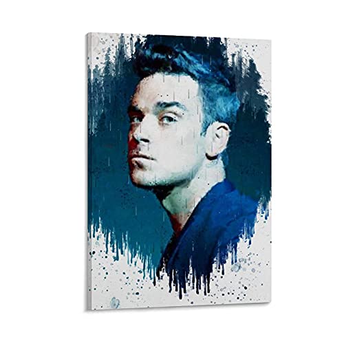 GUCII Robbie Williams Poster dekorative Malerei Leinwand Wandkunst Wohnzimmer Poster Schlafzimmer Malerei 24x36inch(60x90cm) von GUCII