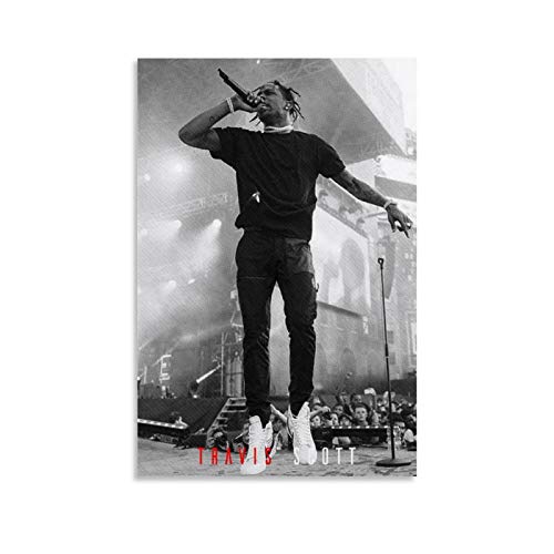 GUCII Travis Scott Rapper Hiphop Leinwand Kunst Poster und Wandkunst Bilddruck Moderne Familienzimmer Dekor Poster 16x24inch(40x60cm) von GUCII