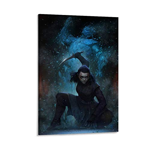 Game of Thrones Arya Kills Night King Poster dekorative Malerei Leinwand Wandkunst Wohnzimmer Poster Schlafzimmer Malerei 08x12inch(20x30cm) von GUCII