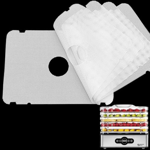 GUCUJI Silikon Dehydrator Blätter für Magic Mill Food Dehydrator Antihaft BPA Frei 5 Stück (Premium Wiederverwendbare Lebensmittel Dehydrator Mesh Mats) von GUCUJI