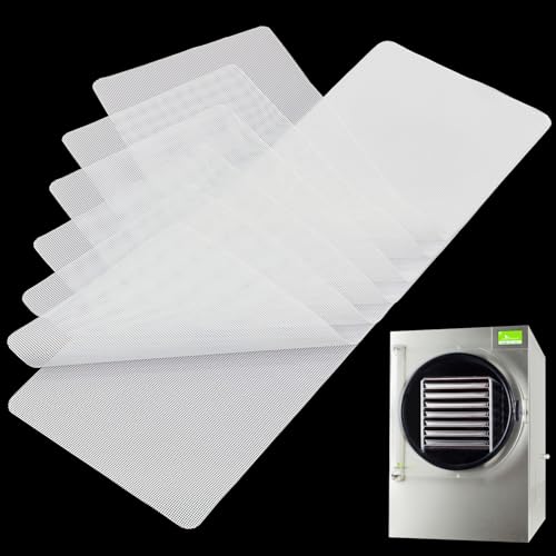 GUCUJI Silikon-Netzmatten für Gefriertrockner (XL, 7 Fächer), antihaftbeschichtet, wiederverwendbar, leicht zu reinigen, lebensmittelecht, BPA-frei, 7 Stück von GUCUJI